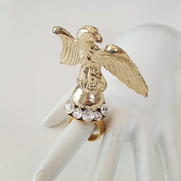 GASOLINE GLAMOUR GOLD EAGLE RING - Picture 5 of 5